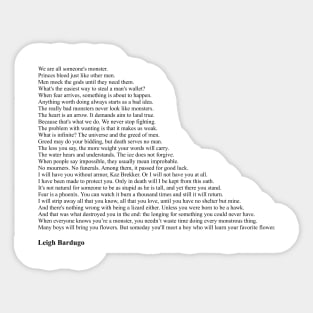 Leigh Bardugo Quotes Sticker